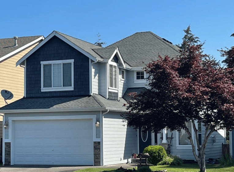 newly painted residential house